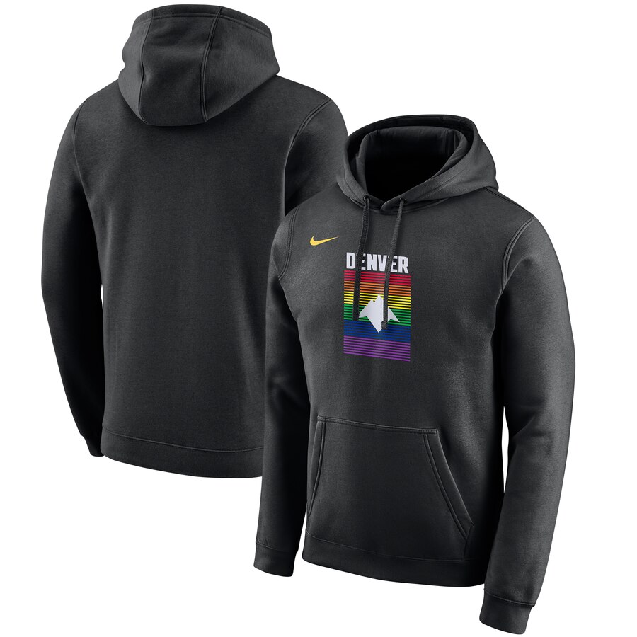 NBA Denver Nuggets Nike 201920 City Edition Club Pullover Hoodie Black->golden state warriors->NBA Jersey